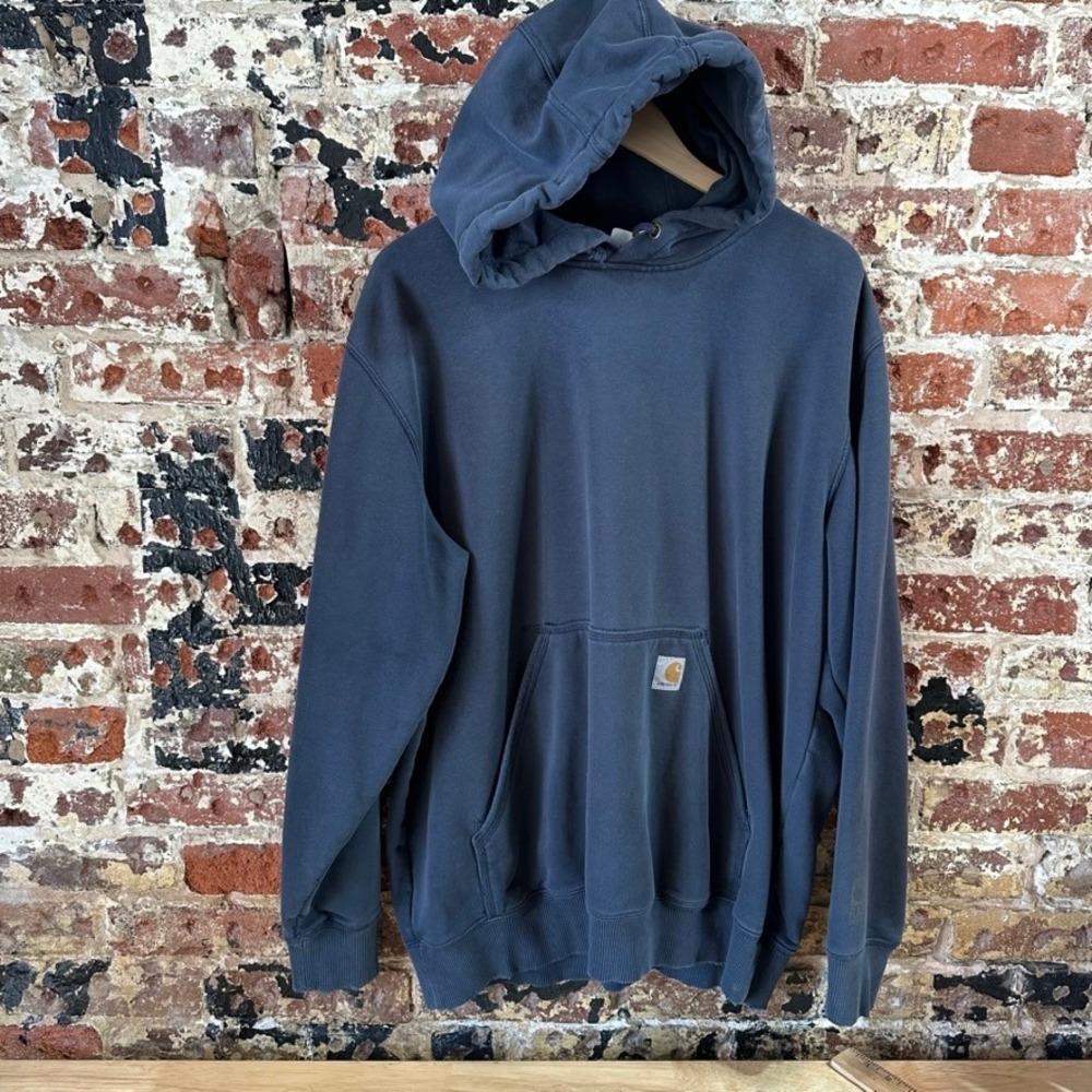 Carhartt Rain Defender Hoodie Sweatshirt Blue Mens XL